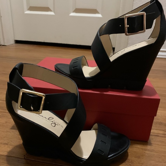 Charly Amar black leather wedge - Picture 2 of 5